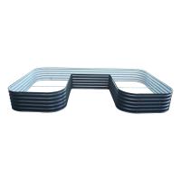 7*11.5*1.4 FT 0,6 mm épaisseur boîte de jardinière métallique fond respirant