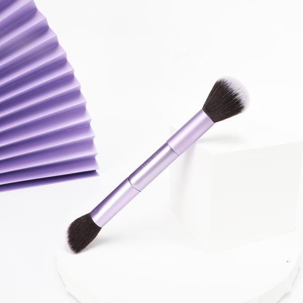ISO9001 Purple 7 Piece Makeup Brush Set Synthetic Makeup Brushes Anti Bac