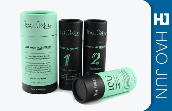 Cylinder Cosmetic Paper Boxes Matt Lamination For Skin Care , Color Customized