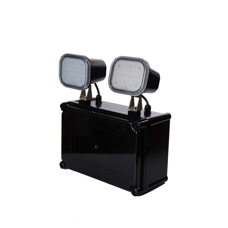 High Lumen Waterproof IP65 LED Twin Spot Emergency Light Wall Surface Mounted