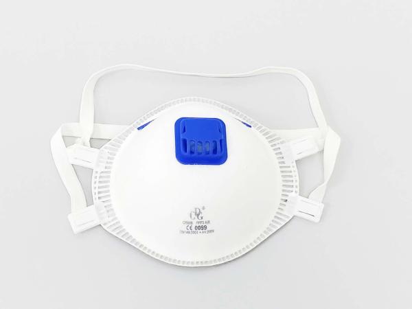 95% Filtration Cup Shaped 4 Ply EN149 FFP3 Face Mask With Valve