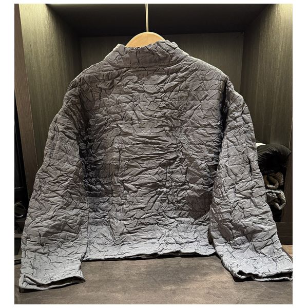 New Winter Single-Breasted Quilted Coat Versatile Slimming Warm Top Stand-Up Collar Long Designed Vintage Simple Solid Color