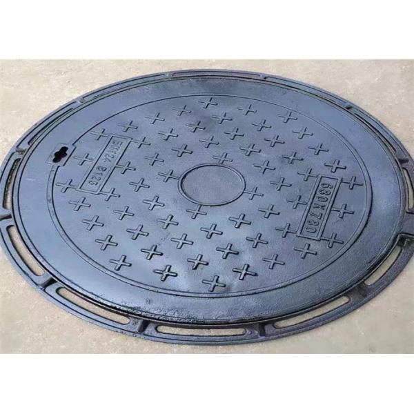 Standard SizeDuctile Iron Manhole Cover Epoxy Painting Round / Square Shape
