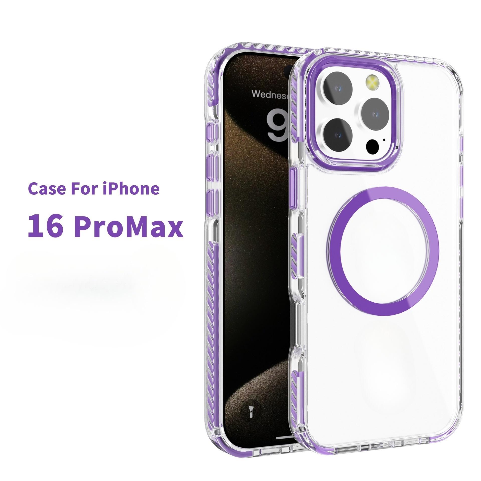 Transparent Clear Shockproof Mobile Phone Case for iPhone 16 Pro Max Luxury Bulk Wholesale Camera Protector for Laudtec Myc8201