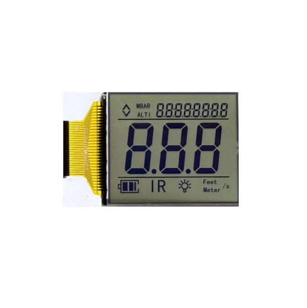 LCD de segmento OEM para instrumento bajo potencia 7 segmento pantalla LCD Pantalla de lcd personalizada