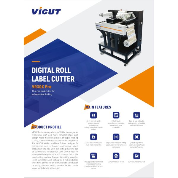 Digital Label Die Cutting Machine Roll Label Finisher  VR30XPro