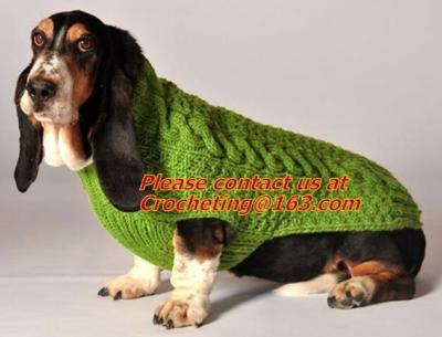 Knit Pet Sweater, Dog Knitting Wool jacquared Turtle neck Sweater Pet Winter Clothes