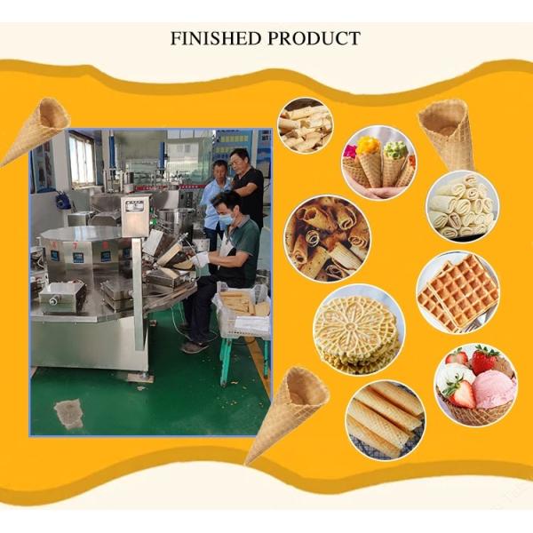Full Automatic Making Ice Cream Waffle Cone Maker Small Roll Machine 15kw