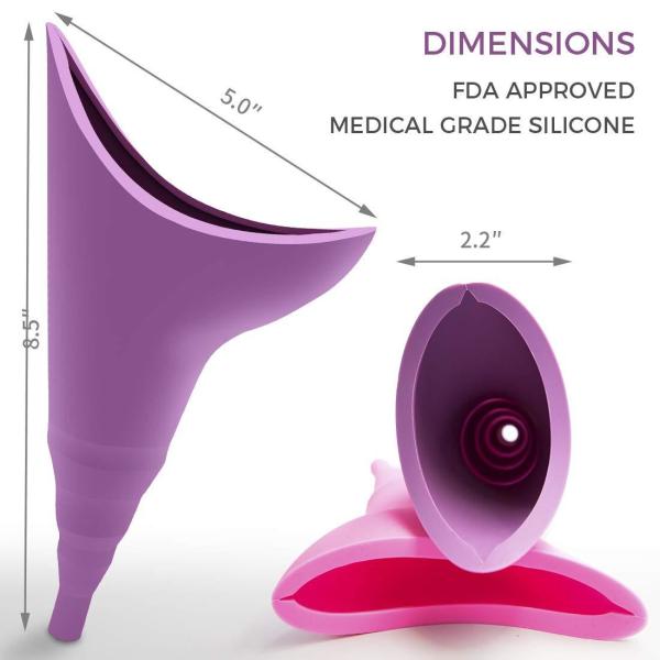 New Design Women Urinal Outdoor Travel Camping Portable Female Urinal Soft Silicone Urination Device
