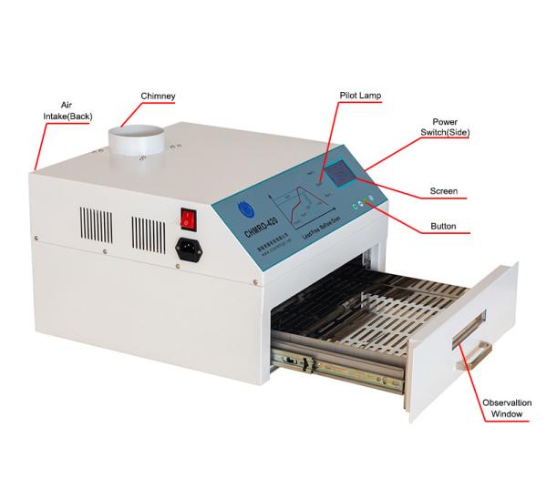 300mm Lead Soldering Diy SMD Reflow Oven Batch Reflow Oven led reflow oven