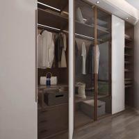 Rideaux en bois de haute qualité Armoire de rangement interne Blanc mat personnalisé