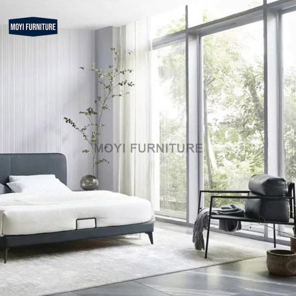 end MOYI Black Leather Lounge Chair Home Furniture Modern Living Room Accent Chair Featuring Tilting No