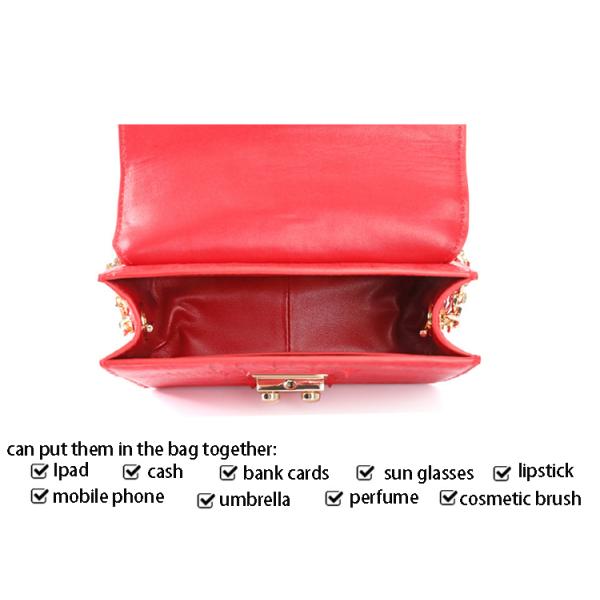 Dongguan manufacturer direct selling new crocodile leather women's bag one shoulder slung chain handbag