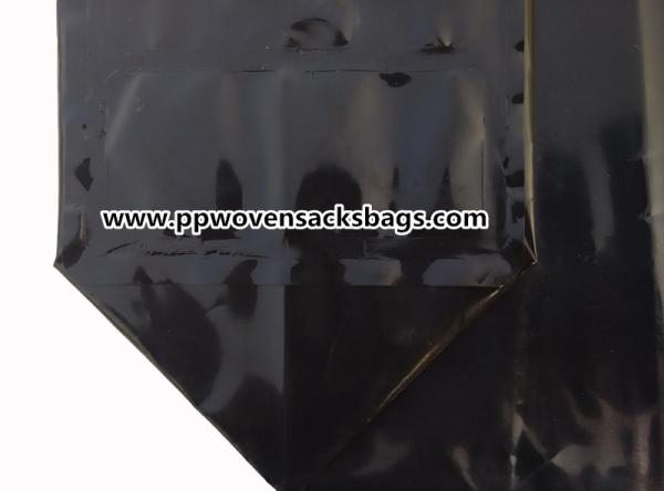 Black PE Plastic Valve Sealed Bags for Packing Activated Carbon / 25kg Valve PE Sacks