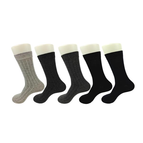 Grey Cashmere Mens Striped Dress Socks , Make To Order Athletic Dress Socks