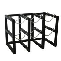 ISO9001 6 Cylinder Transport Rack 3 Wide By 2 Deep N2 Bottle Rack