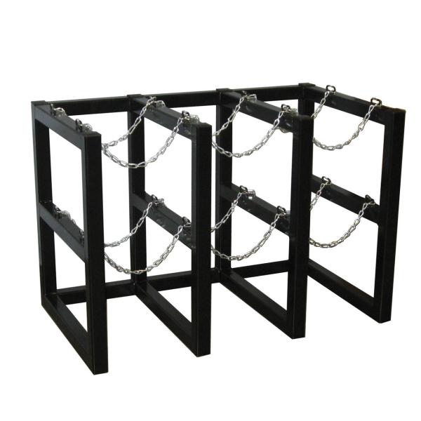 ISO9001 6 Cylinder Transport Rack 3 Wide By 2 Deep N2 Bottle Rack