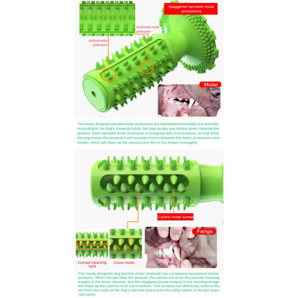 20cm Rubber Corn Speech Dog Toy Molar Stick Dog Toothbrush