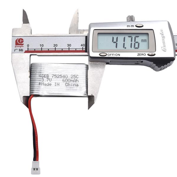 батарея 752540 600mAh трутня 25C Lipo 3.7V с соединителем XH2.54