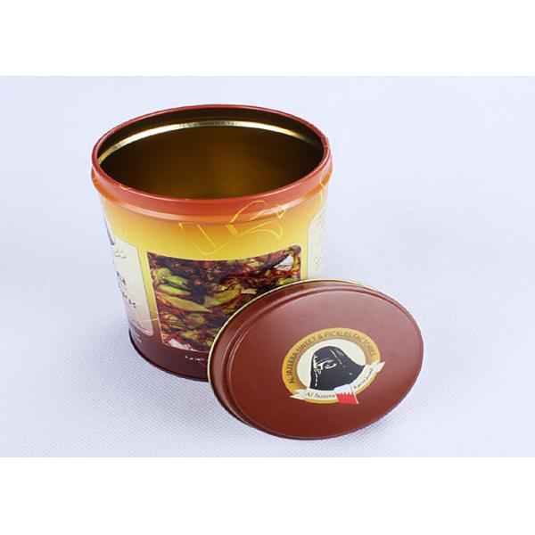 Full Color Printing Empty Metal Coffee Tins With 0.23 MM Tinplate Material YT1191