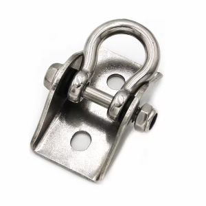 Fabrique d'acier inoxydable lourd 304 316 accrocheur d'oscillation type arc-enchaînement plafond crochet suspendu pivotant pour hamac de yoga