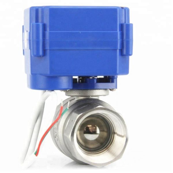 I Electric Motorized Actuator DC3-6V AC/DC9-24V AC220V Brass/Stainless Steel/Plastic PVC Ball Valve Water Gas Flow Control