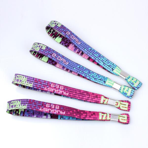RFID Polyester Woven Wristband for Evening/Party/Festival and Gift ,wristband closoure
