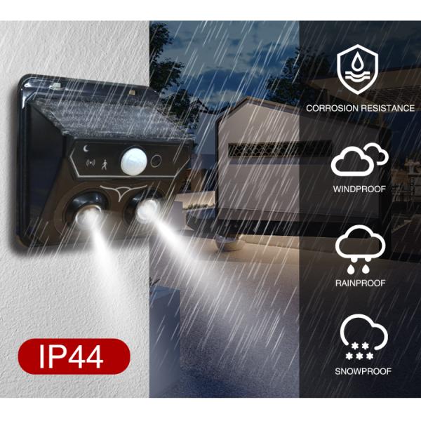 Aplique al aire libre accionado solar solar de Retoatable Eyeys 90LM de la luz de la pared del sensor