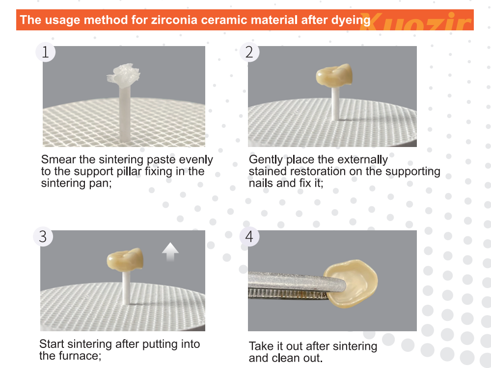 Zirconia Restorations Dental Sintering Paste Firing Support Material for CAD CAM Lab