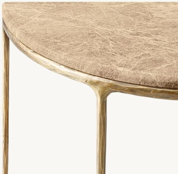 Bedroom Modern Console Table With Stainless Steel And Sintered Stone / Wood Top