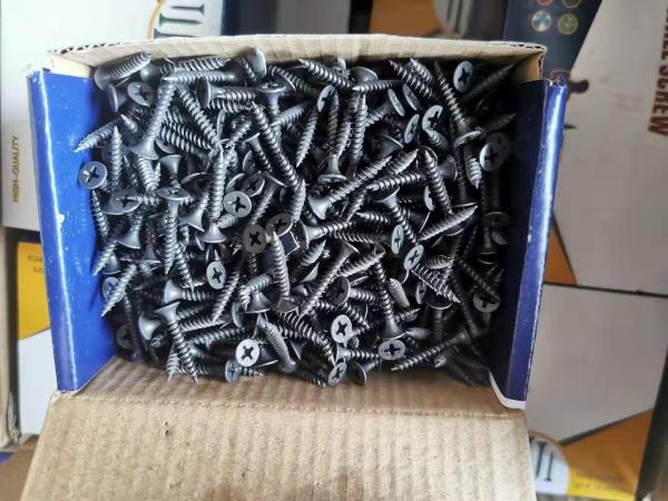 4.8 Fine #6x1 Carbon Steel Self Drilling Screws Drywall Black Customized