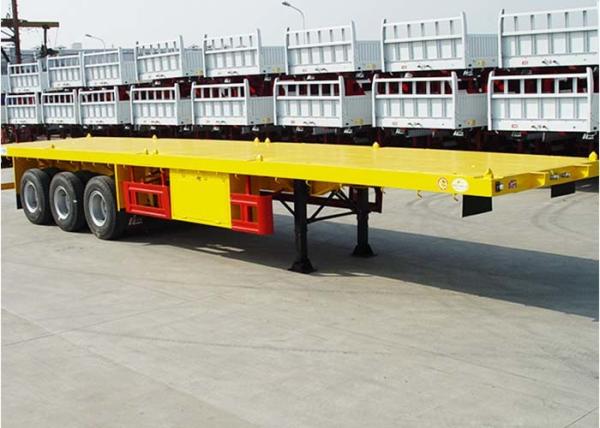 Suspensão do caminhão BPW 20 Ton Flatbed Trailer do recipiente do leito Q235