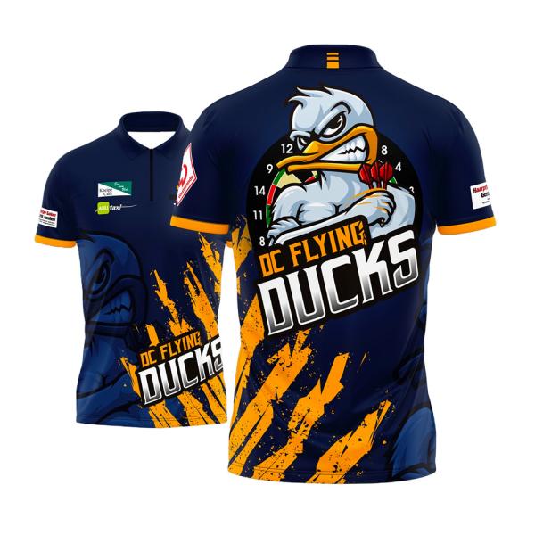 OEM Sublimation Darts T Shirt Multicolor With Zippers Design