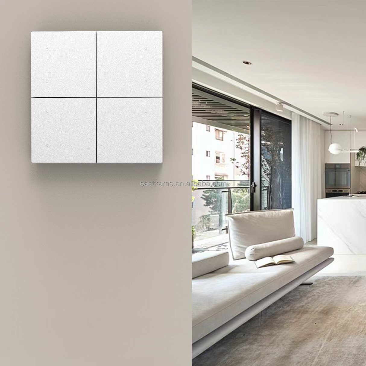 Newest WiFi Smart Wireless Light Switch with for Tuya Module Remote Control CE RoSH 10A Max Current Touch Panel
