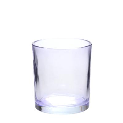 Decoração Vidro Púrpura Votive Candle Holders Superfícies Listas 330ML