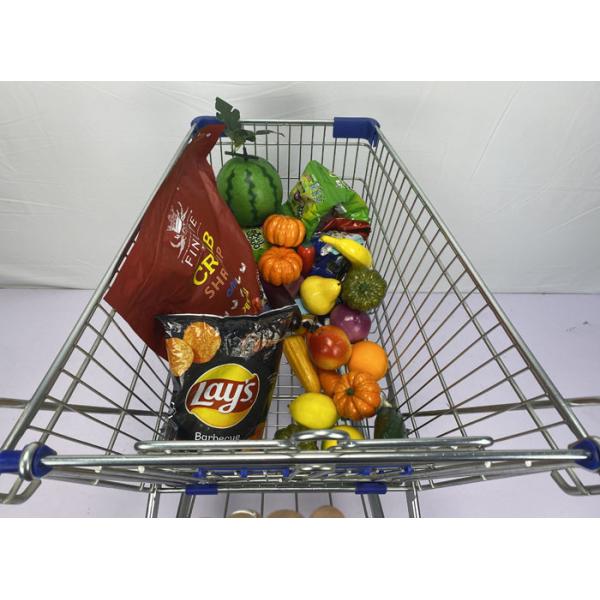 Немецкая вагонетка стиля 100L регулярная с голубыми пластиковыми частями оцинковывает и пудрит покрытие для удобного гастронома