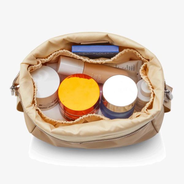Fashion Waterproof Leather Cosmetic Cases Luxury Leather Toiletry Bag Custom Logo