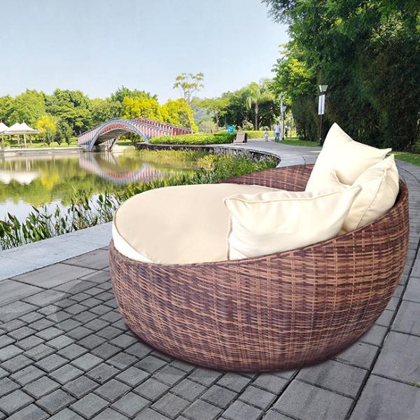 Garden Rattan Lounge Chair Garden Reclining Along Extra Thick Cushions Excellent