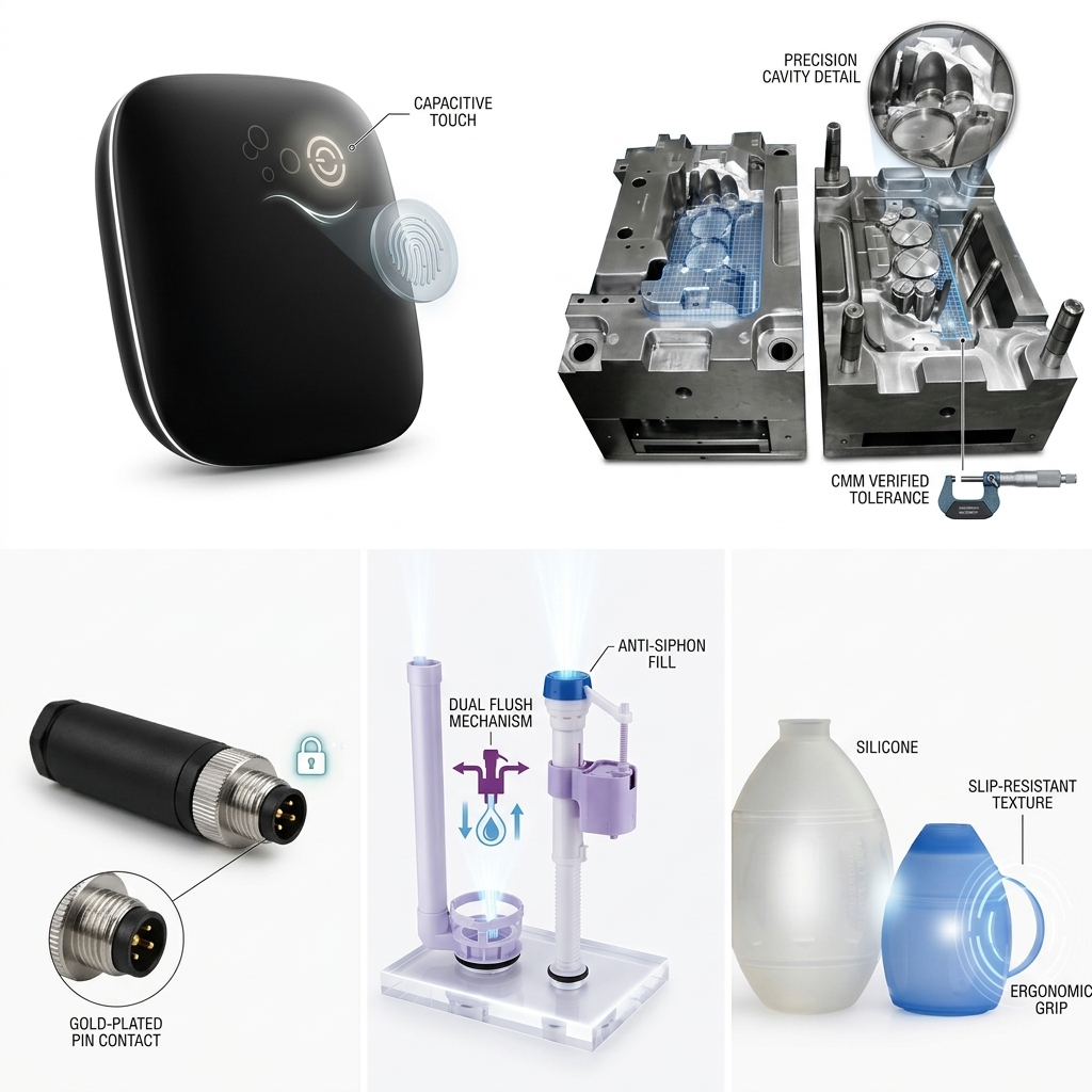 Multi Cavity Medical Device Housing Injection Molding Service S136 Mold Steel Custom Tooling