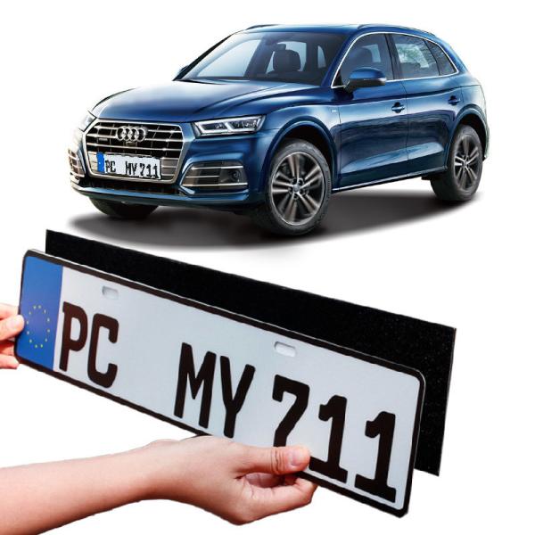 ナンバープレートホルダー マジックテープ フレームレス 車のナンバープレートホルダー