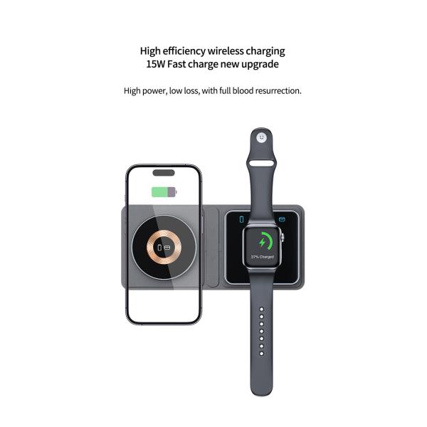 Portable Fast Charge Wireless Charging Pad with Over-heat Protection and 5V/3A Input