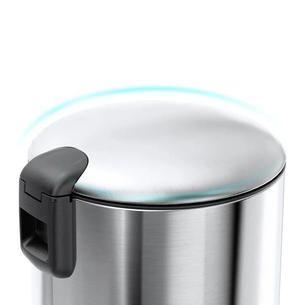 Sustainable Stainless Steel Pedal Bin for Kitchen Bathroom Waste Bin Trash Bin Dustbin Thin Lid Soft Close Metal Trash Can