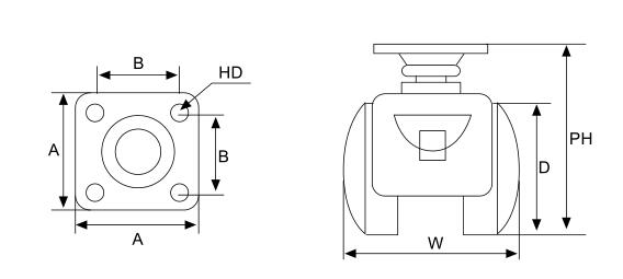 Plastic + Iron Roller Wheels For Furniture , Desk Chair Wheels Smooth Running