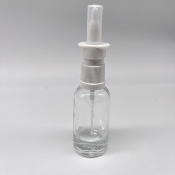 Customized Logo Printing Nasal Spray Pump 18/410 18/415 With Shiny Silver / Gold Collar