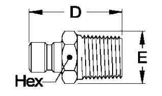 200psi Water Glycol Brass Straight Through Coupler