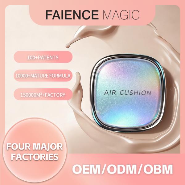 Own Brand OEM Vegetarian Foundation BB/CC Powder Waterproof Cushion Foundation and Moisturizing Face Cream