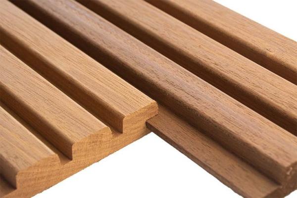 Recycled Timber Wood Veneer Slats Wall Panels Flavorless Nontoxic