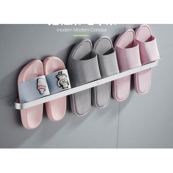 Fire Resistant Wall Mounted Silver 24cm Steel Shoes Rack