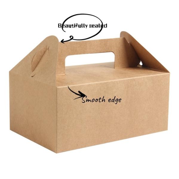 8inch Kraft Cake Box Custom Cardboard Initial Payment Custom Logo Is Food Packaging