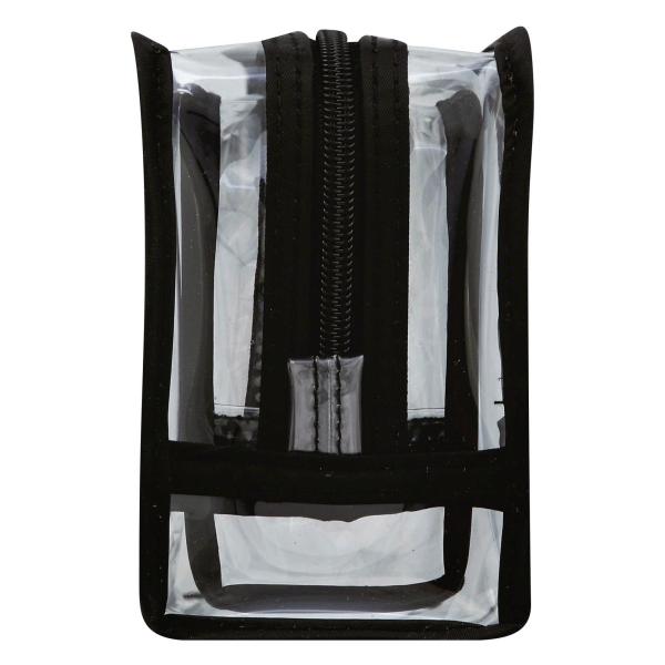 Cosmetic Makeup Toiletry Clear PVC Travel Bath Wash Bag Holder Pouch Kit black